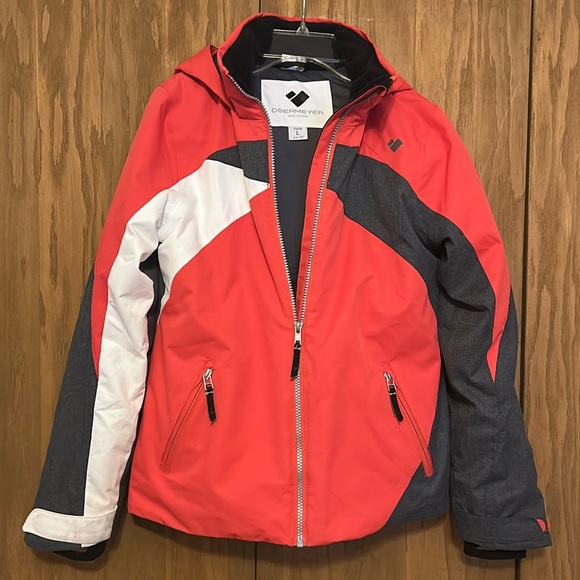 Boys Obermeyer Ski Jacket with hood size L 14-16